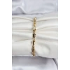 14K Gold Renk Kaplama Burgu Zincir Model CM Kadın Bileklik