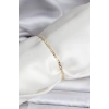 14K Gold Renk Kaplama Minimal Zincir Model CM Kadın Bileklik