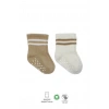 2Li Çemberli Kaymaz Soket Çorap 10125 Bej-Ekru