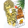 3-6-9-12 Ay Pooh Desenli Zebra Çizgili Şapkalı Sweatli 3Lü Kız Erkek Bebek Tulumu(Sarı) Sarı