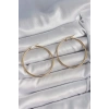 316 Çelik Gold Renk 43 mm Halka Model Kadın Küpe