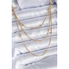 316L Çelik Gold Renk 3lü Minimal Toplu Kadın Kolye