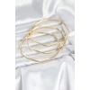 316L Çelik Gold Renk 65 mm Ajda Zikzak Model 3lü Kadın Bileklik