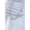 316L Çelik Gold Renk Burgu Model 45 cm Kadın Kolye