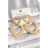 316L Çelik Gold Renk Kalp Model Kadın Küpe