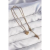 316L Çelik Gold Renk Kalp Model Love Kolye