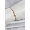 316L Çelik Gold Renk Külçe Altın Model Kadın Bileklik