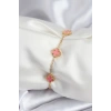316L Çelik Gold Renk Pembe Baby Boy Yonca Kadın Bileklik