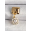 316L Çelik Gold Renk Sallantı Daire Zirkon Taşlı Nomination Charm