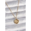 316L Çelik Gold Renk Zincir Gold Altın Model Kadın Kolye