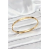 316L Çelik Gold Renk Zirkon Taşlı 65 mm İnce Kadın Kelepçe Bileklik