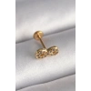 316L Çelik Gold Renk Zirkon Taşlı Sonsuzluk Model Tragus Piercing
