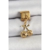 316L Çelik Sallantılı Zirkon Taşlı Fiyonk Model Gold Renk Nomination C316L Çelik Sallantılı Kiraz Model Gold Renk Nomination Charm