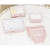 6Lı Desenli Fileli Bavul Valiz İçi Düzenleyici Çok Amaçlı Organizer (Pembe)