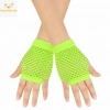 80’ler 90’lar Retro Neon Yeşil File Parmaksız Kısa Eldiven 11 cm