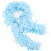 Açık Mavi Renk Kabarık Kalın Otriş Boa Tüy 6 cm Genişlik 180-200 cm Uzunluk