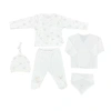 Andywawa Ac25560 Newborn Set Tinny Ships 5Li Hastane Çıkışı Ekru