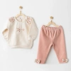 Andywawa Ac26236 Little Leopard 2Li Takım Ecru Pink