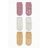 Basic Kaymaz Penye Soket Çorap 3Lü BS10107 Pudra Ekru Somon