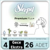 Bio Natural Premium Plus Mega Ekstra Gece Ped 26 Adet