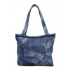 BLUJİN DESENLİ PİKNİK VE DENİZ CEPLİ FERMUARLI ÇANTA - MAVİ