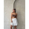 Çingene keten etek beyaz s24808