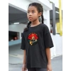 Çocuk Unisex Baskılı T-Shirt - Siyah