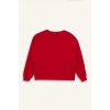 Coool Oversize Geniş Kalıp Bisiklet Yaka Kalın Basic Düz Sweatshirt
