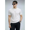 Erkek Bisiklet Yaka Kısa Kollu Yazlık Triko Tişört Beyaz