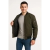 ERKEK BOMBER MONT CEKET – FERMUARLI, KAPİTONE İÇİ ASTARLI, SU İTİCİ KUMAŞ, REGULAR FİT, UZUN KOLLU, YANDAN CEPLİ, BAHAR & KIŞ RAHAT GÜNLÜK STİL - HAKİ