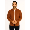 Erkek Fitilli Kadife Cepli Gömlek Oversize Rahat Kalıp - Kahverengi