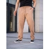 Erkek Keten Cepli Çıma Dikişli jogger Buggy Pantalon Rahat kalıp - Kahverengi
