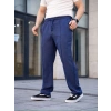 Erkek Keten Cepli Çıma Dikişli jogger Buggy Pantalon Rahat kalıp - Lacivert