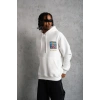 ERKEK PATEL SİX BASKILI KAPÜŞONLU SWEAT - BEYAZ