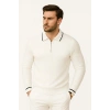 Comfort Regular Fit Rahat Kalıp Fermuarlı Dik Yaka Basic Düz Sweatshirt