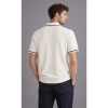 erkek premium kalite rahat kalıp pamuklu yarım fermuarlı triko tişört Beyaz