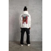 ERKEK SCHOOL BOY BASKILI KAPÜŞONLU SWEAT - BEYAZ