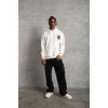 ERKEK SCHOOL BOY BASKILI KAPÜŞONLU SWEAT - BEYAZ