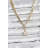 Gold Renk Pirinç Yıldız Model Kadın Kolye