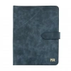 İsme Özel Çıtçıtlı Fonksiyonlu iPad Organizer - %100 Rainbow Deri - ET01002 - Lacivert