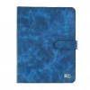 İsme Özel Çıtçıtlı Fonksiyonlu iPad Organizer - %100 Rainbow Deri - ET01002 - Saks Mavisi