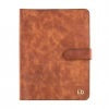 İsme Özel Çıtçıtlı Fonksiyonlu iPad Organizer - %100 Rainbow Deri - ET01002 - Tobacco