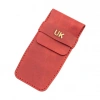 İsme Özel Çok Amaçlı Aksesuar Kılıfı - %100 Rainbow Deri - AK01002 - Kırmızı