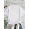 KADIN BEYAZ IVE GOT YOUR BACK GRAFİK TİŞÖRT - EĞLENCELİ ÇUBUK TASARIMLI OVERSİZE GÜNLÜK KISA KOLLU TİŞÖRT, POLYESTER ÖRGÜ, YUVARLAK YAKA, İLKBAHAR VE YAZ İÇİN MÜKEMMEL, GÜNLÜK GİYİM TİŞÖRT | EĞLENCELİ TASARIM | POLYESTER KUMAŞ - BEYAZ