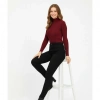 Kadın Tam Boğazlı Fitilli Likrali Koşkorse Badi - Bordo