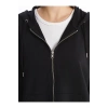 Kapüşonlu Düz Oversize Kadın Fermuarlı Sweatshirt