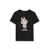 KIZ LABUBU ÇOCUK BASKILI T-SHİRT - SİYAH