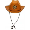 Kovboy Şerif Şapkası Kahve 12 Adet - Kostüm, Parti ve Gösteri Şapkası