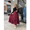 Kraş etek bordo