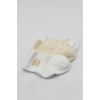 Little Love Girl 3lü Penye Soket Çorap 10137 Ekru